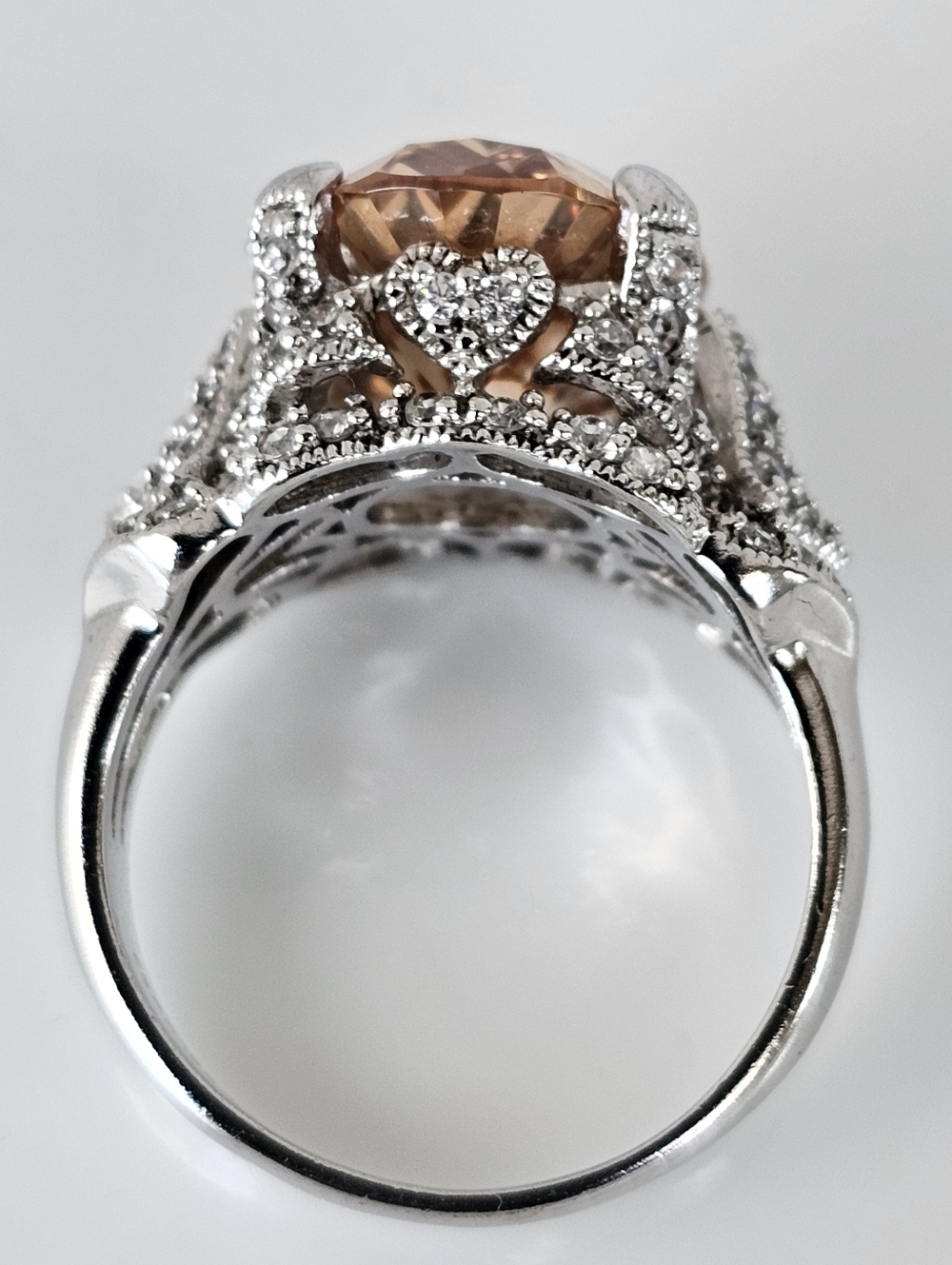 Vintage Joesph Esposito CZ Ring Sterling Silver Size 8! - Picture 4 of 11